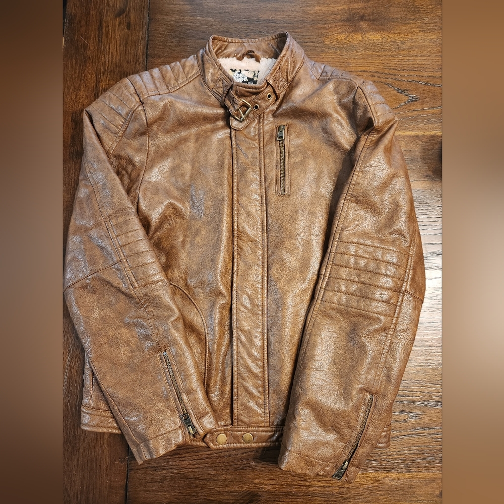 Boys faux leather jacket